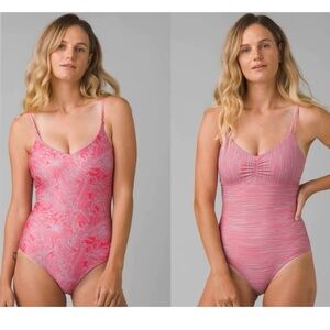 NEW Prana Jess Reversible One Piece Swimsuit Papaya Fronds Small